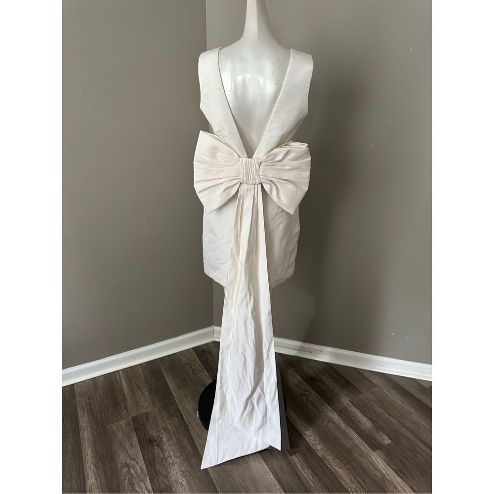 Alexia Maria Ella Silk Faille Mini Dress US 2 $1225 - Picture 9 of 11